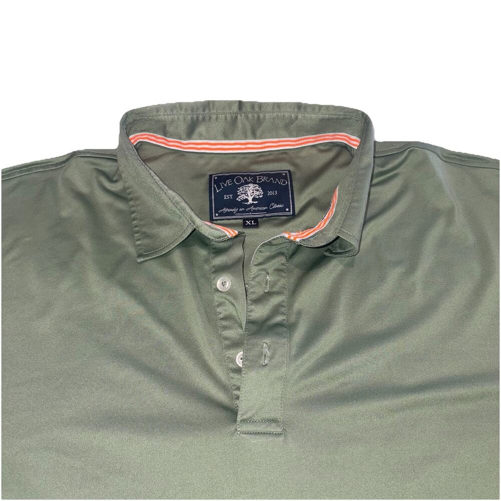 Performance‎ Polo Live Oak Brand Olive Green Men’s XL Embroidered Logo